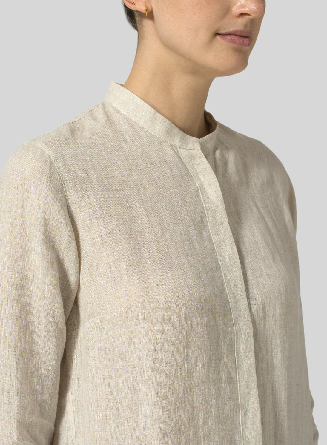 Womens Cotton Linen Shirt Dress