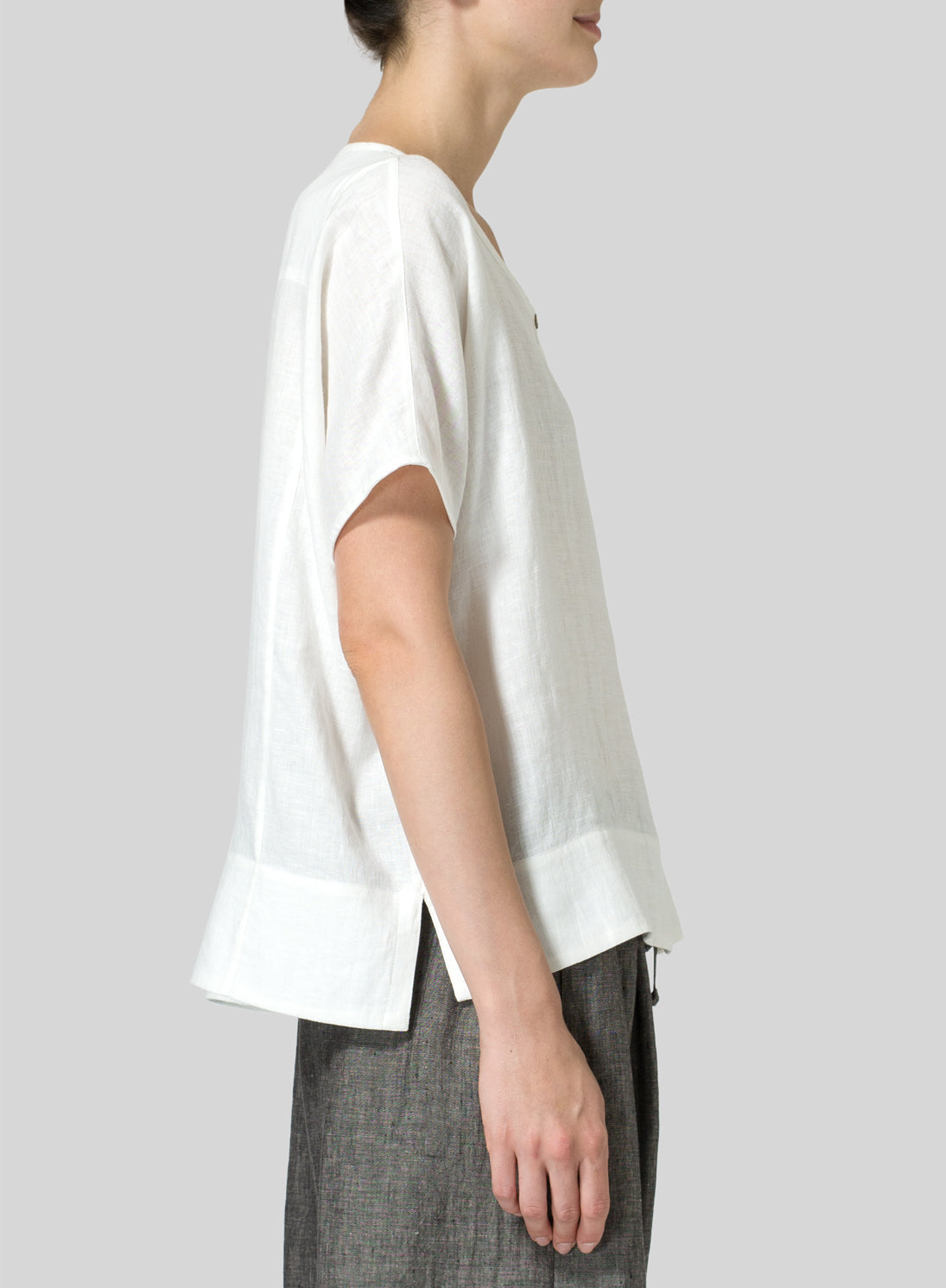 Cotton Linen Wide Sleeve Shirt