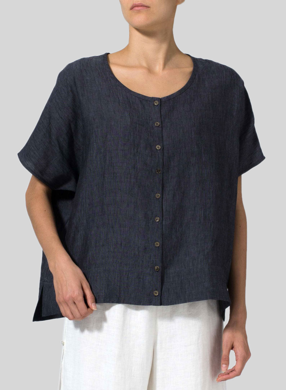 Cotton Linen Wide Sleeve Shirt