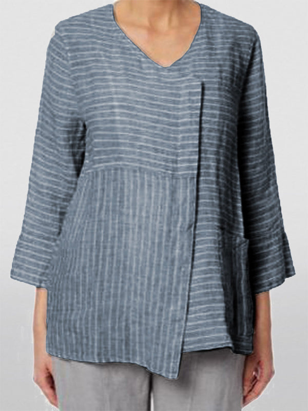 Cotton And Linen striped top