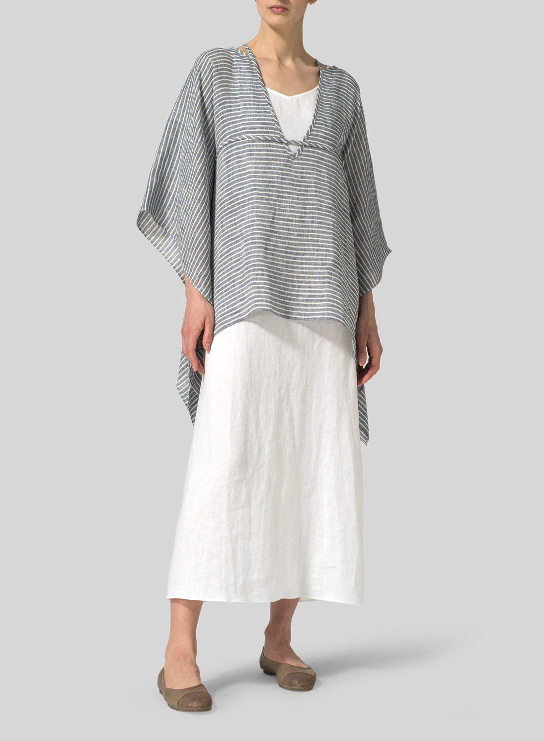 Cotton Linen Short Doll Sleeve Shirt Set