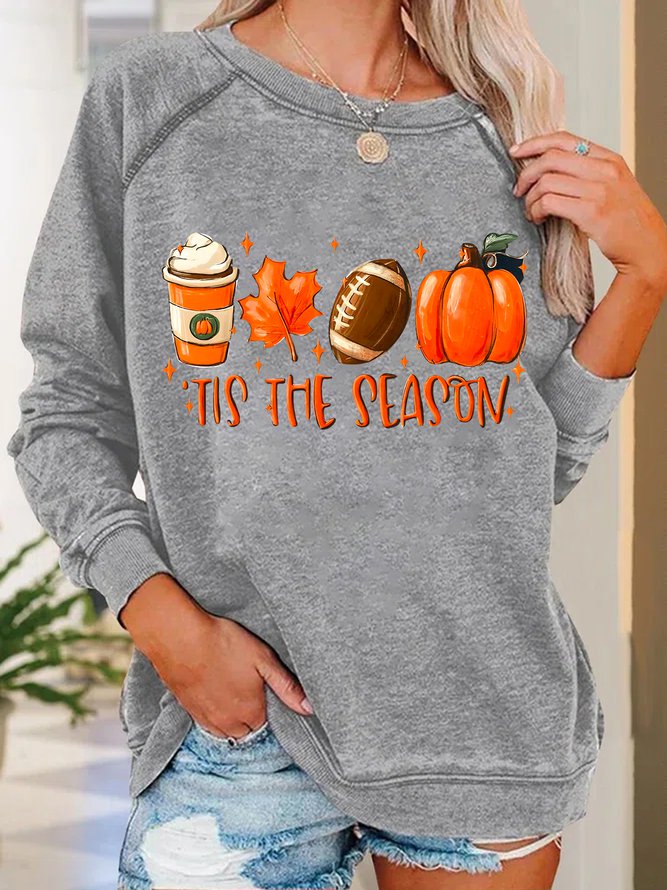 It's The Season Pumpkin Halloween Crew Neck Sweatshirts