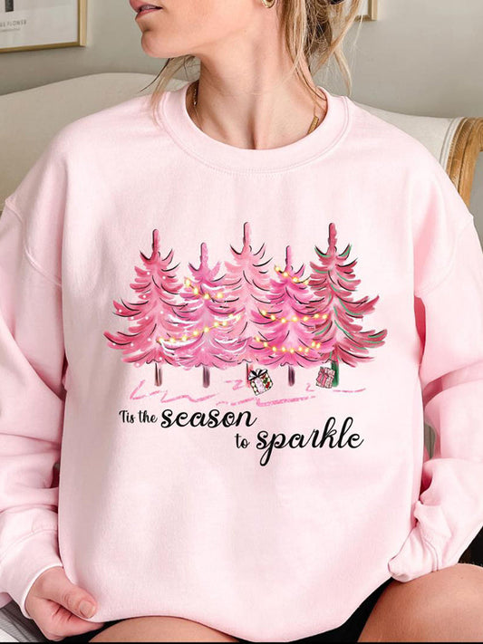 Pink Christmas Sweat Shirts for Women