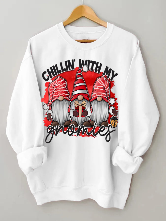 Chillin' With My Gnomies Crew Neck Pullover