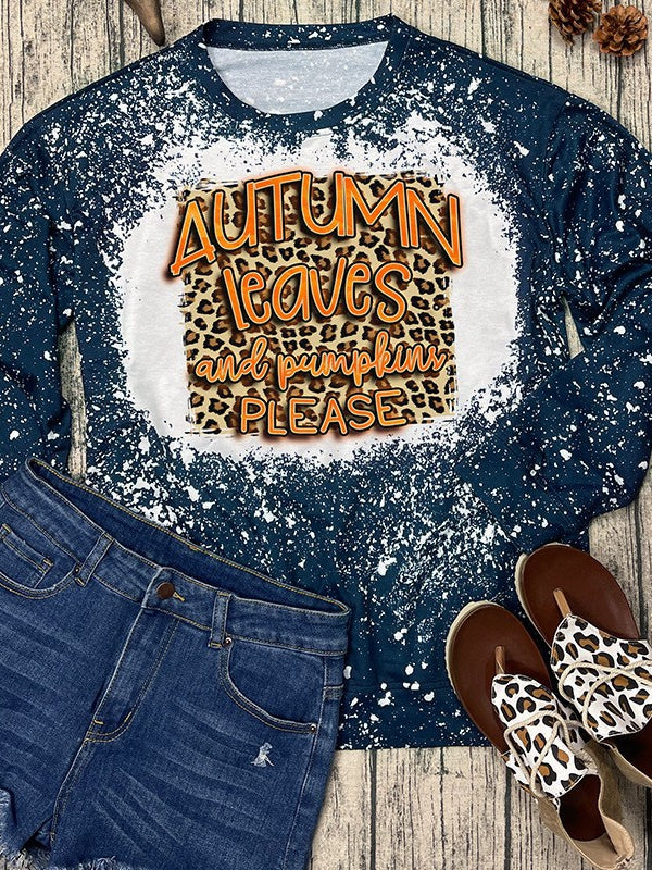 Halloween Letter Graphic Print Long Sleeve Top